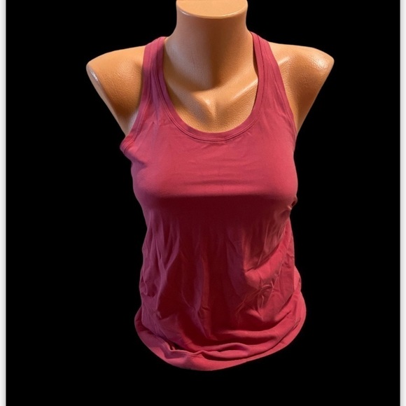 Lululemon Pink T-Back Stretch Racerback Active Yoga Run Workout Top Women's S-M - Picture 9 of 9